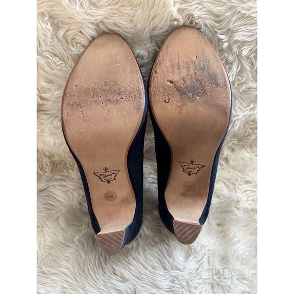 Anthropologie Miss Albright Jeweled Cabochon Navy Pumps‎ - Picture 5 of 7